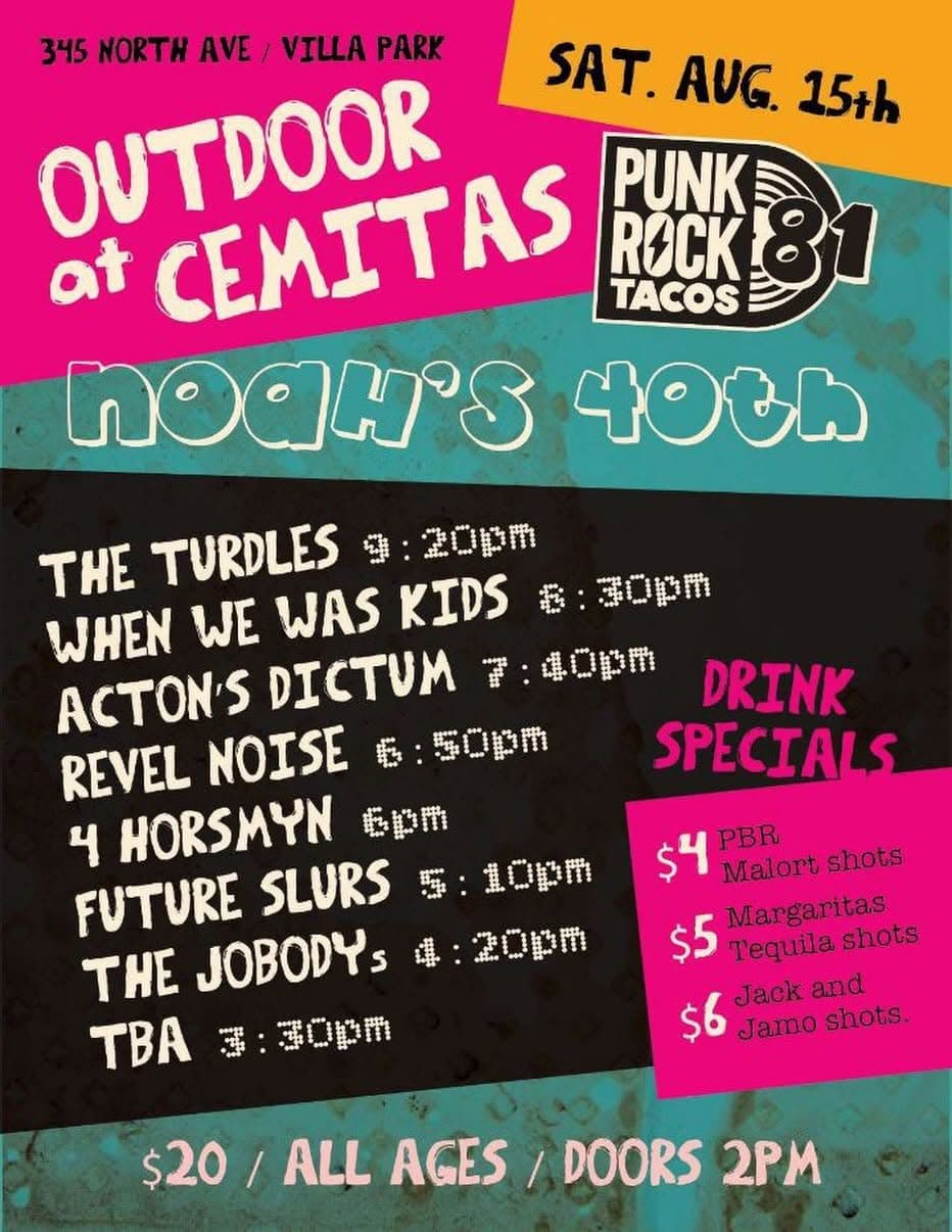 Flyer for Punk Rock Tacos 81