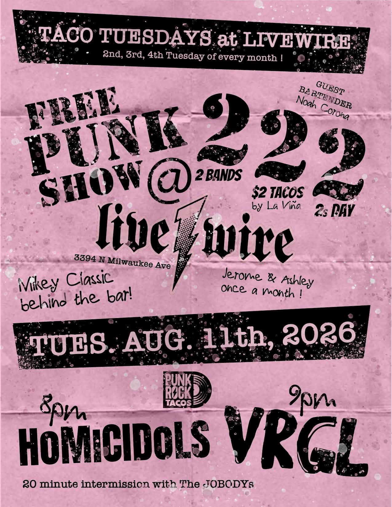 Flyer for Taco Tuesday 8-11-26