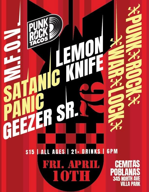 Flyer for Punk Rock Tacos 76